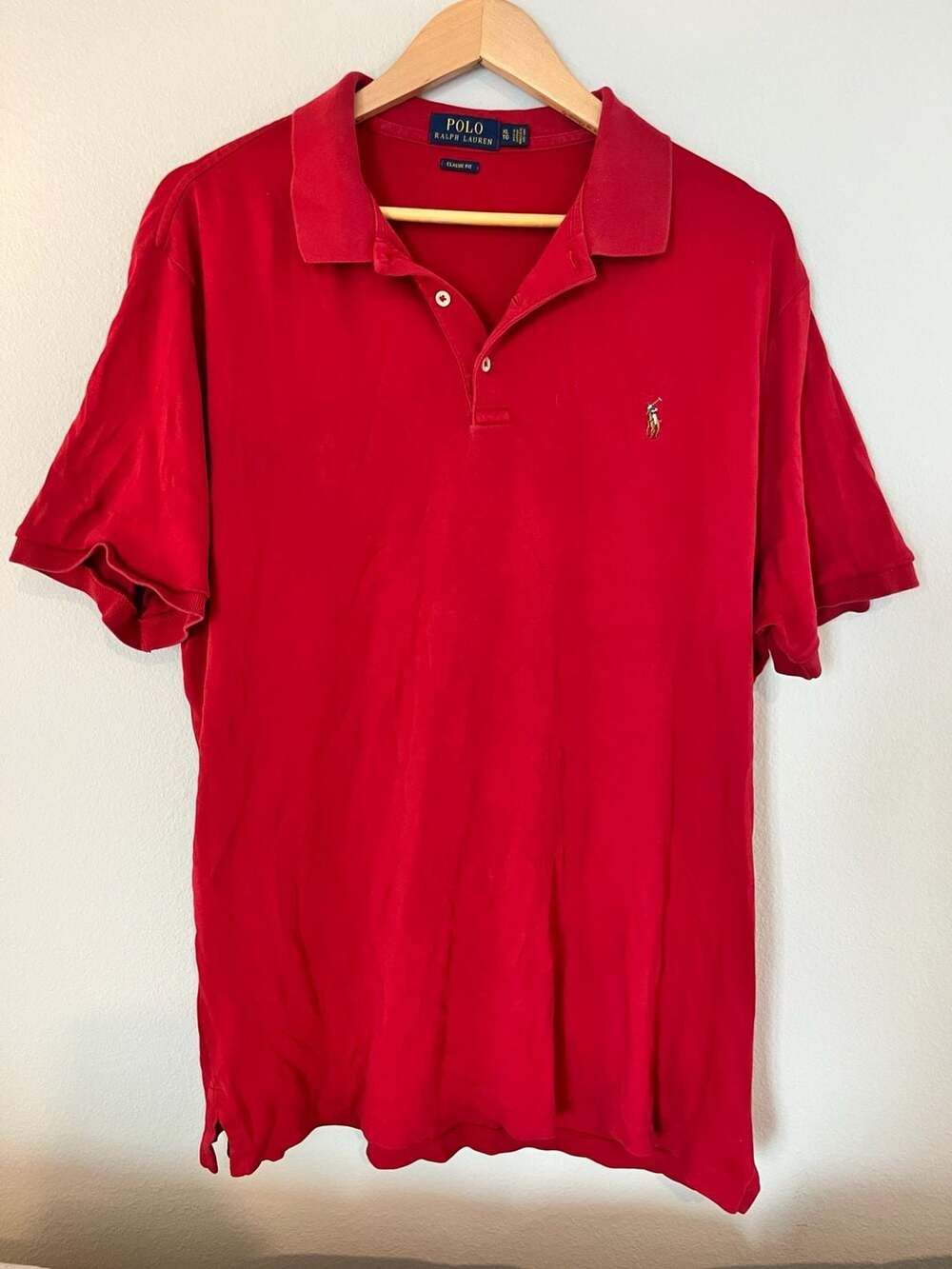 Polo Ralph Lauren, Classic Fit Polo,100% Cotton, Red, Preppy, Business Casual,XL